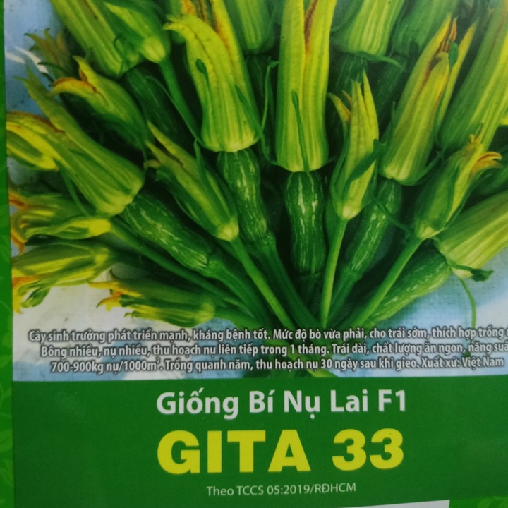 Bí nụ lai f1 gita 33 gói 8 hạt