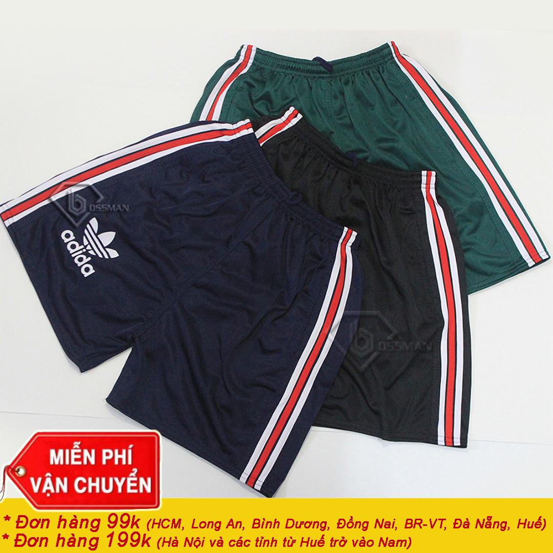 Quần đùi nam thể thao 3 Line Vải Cào - Có túi