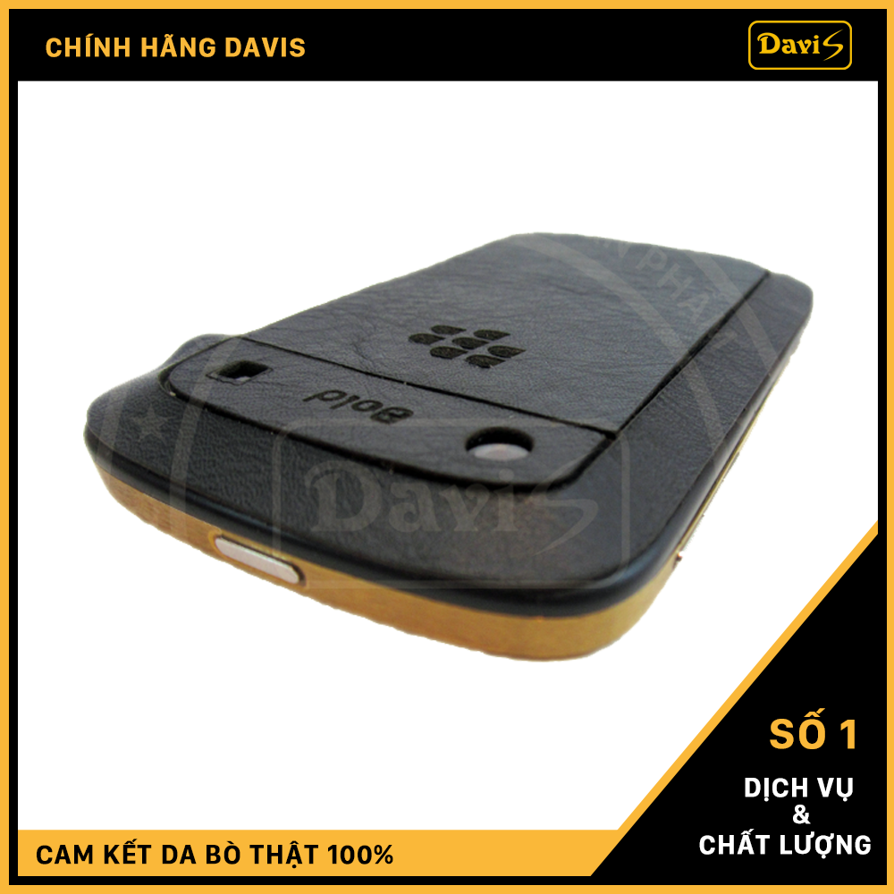 Dán da điện thoại Blackberry 9900 - Da thật nhập khẩu cao cấp - Chính hãng Davis