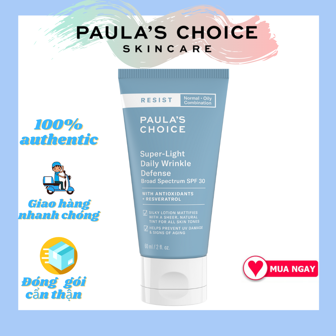 [HCM]Kem Chống Nắng Paula's Choice Resist Super-Light Wrinkle Defense SPF 30 (60ml)