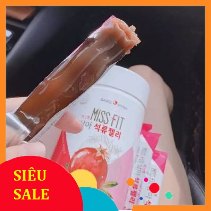 Thạch lựu bổ sung collagen đẹp da và giảm cân Miss Fit SANGA Hàn Quốc (30 gói)