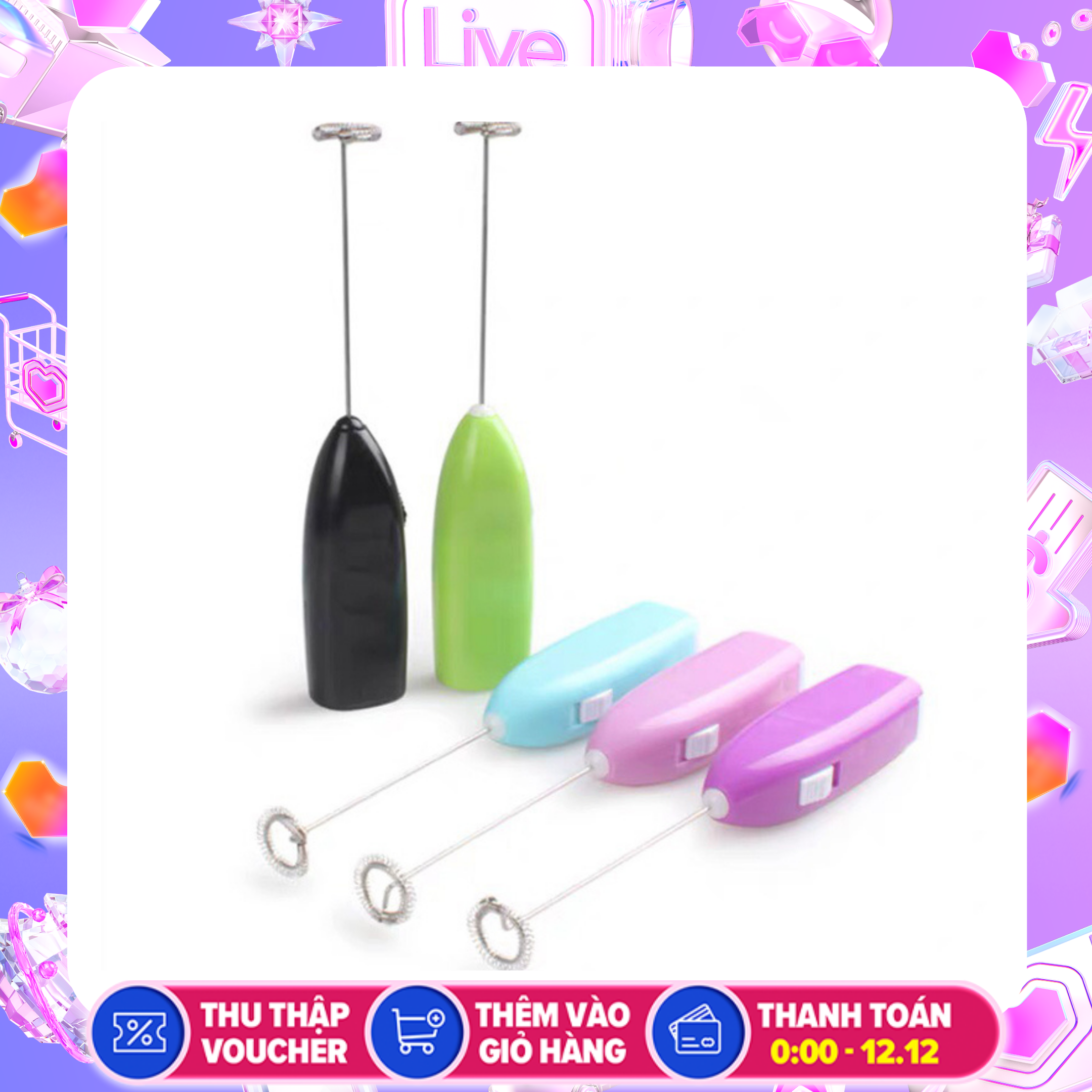 Máy đánh trứng cầm tay, máy tạo bọt cầm tay mini đa năng