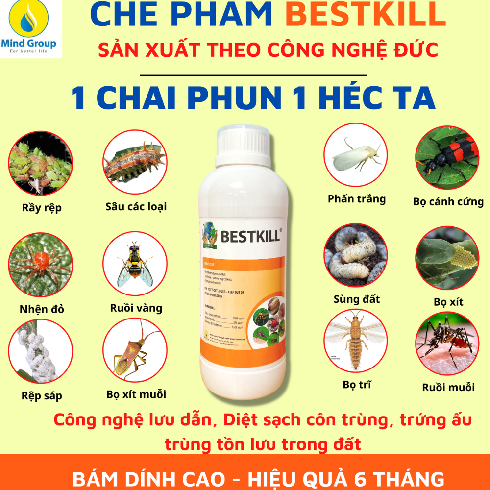 Thuốc Diệt Muỗi BESTKILL Công Nghệ Đức, Trừ Sâu Bọ, Rầy Rệp, Sâu Ăn Lá, Ấu Trùng