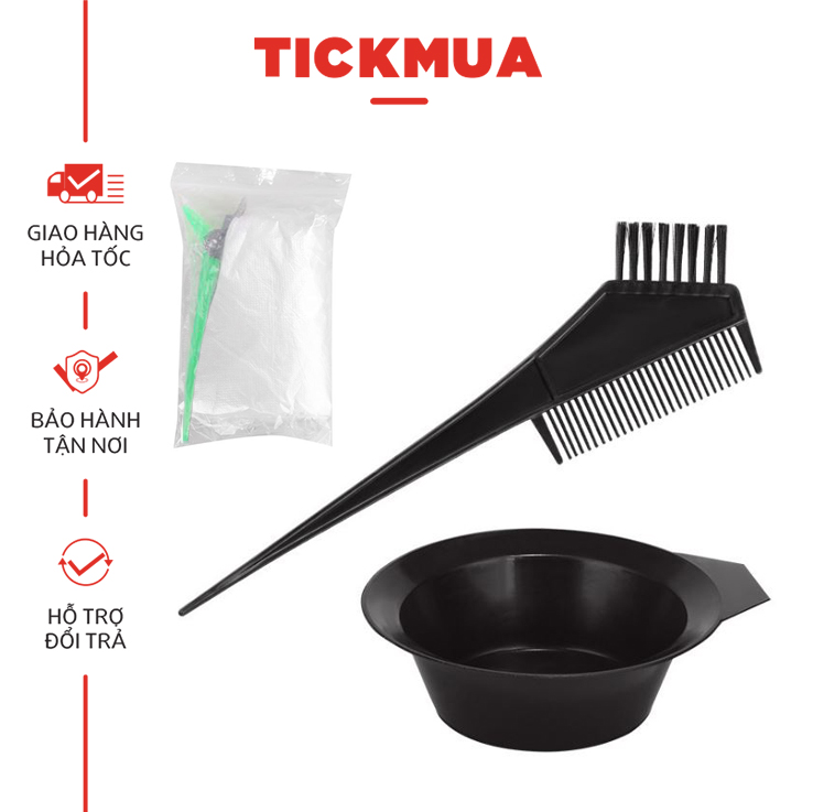 Bộ combo dụng cụ nhuộm tóc - dụng cụ nhuộm tóc tại nhà - freeship - tickmua - ld032