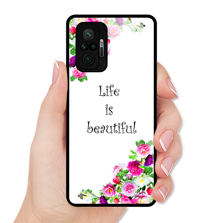 Ốp lưng cho điện thoại xiaomi redmi note 10 pro - mặt kính cường lực - 03128