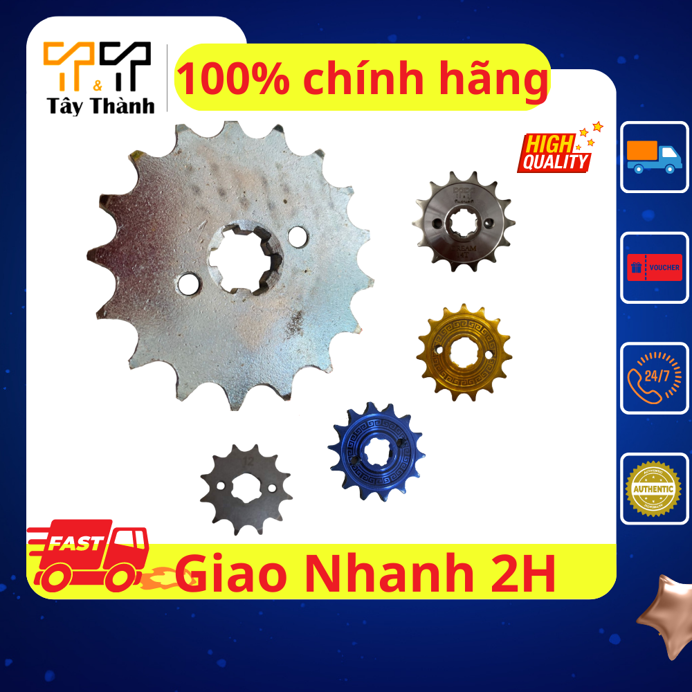 [HCM]nhông xe máy - nhông xe máy honda dream màu bạc thông số 17T chất liệu thép C45 xuất xứ Thái Lan. - Tây Thành Shop chuyên nhông sên dĩa