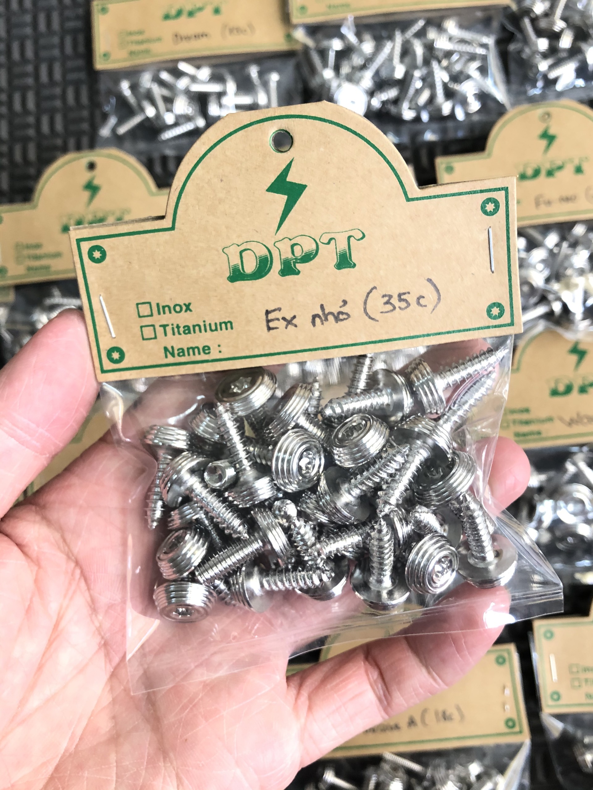 Bộ ốc áo mẫu thái v1 inox 304 cho xe ex2010-ex nhỏ