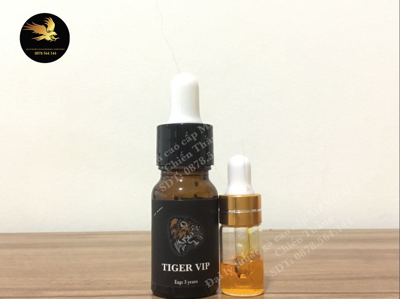 Thuốc nhỏ gà đá - tiger vip - xuất xứ usa - giúp gà tăng bo lớn, chống ói, tải cựa, cực kỳ lỳ đòn - nguyên chất chính hãng
