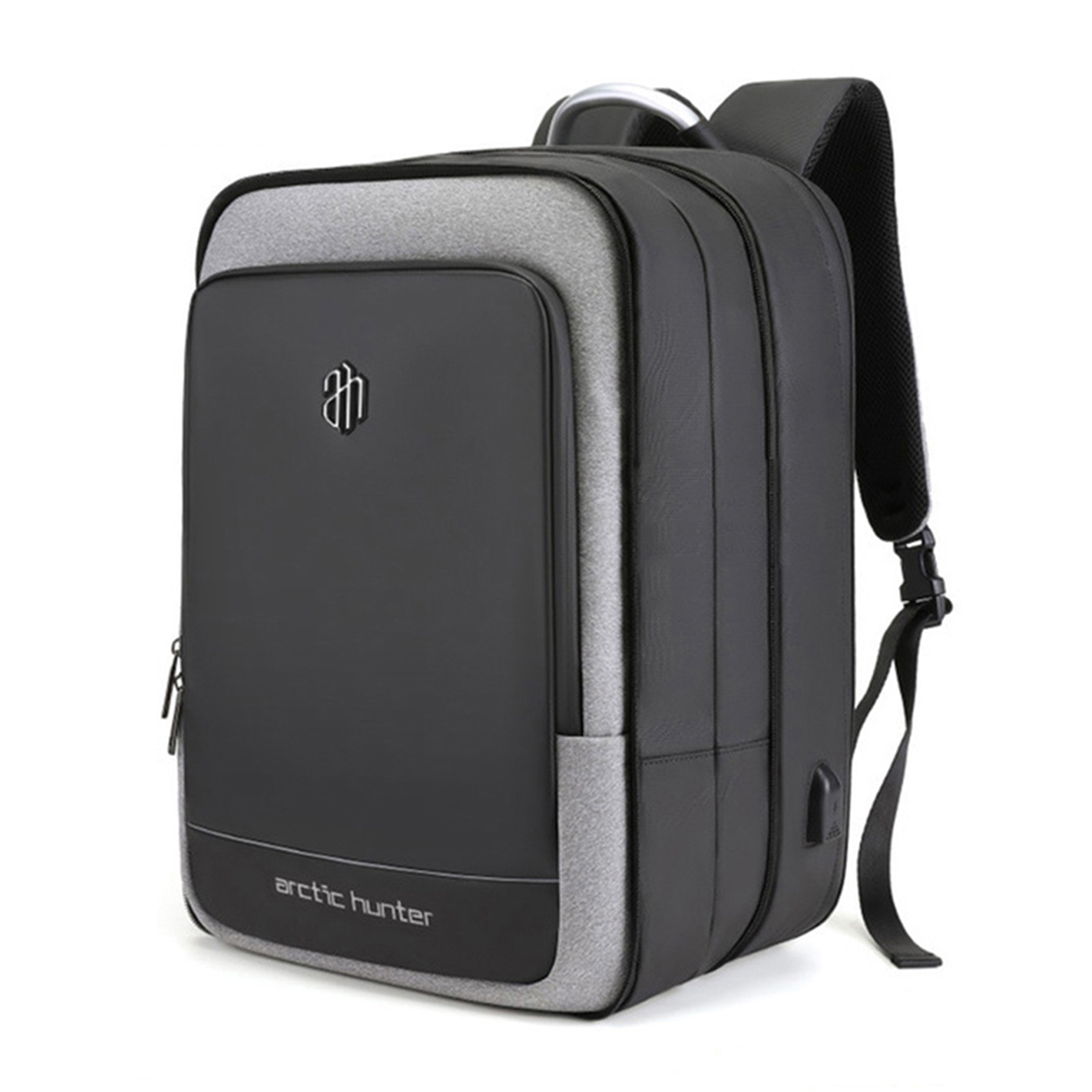 Balo học sinh Arctic Hunter B00227 chất liệu oxford chống nước, khóa mở rộng như vali, cổng kết nối USB, dung tích lớn