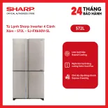 [MODEL 2026][FreeSHIP COD + Lắp Hà Nội] Tủ Lạnh Sharp Inverter 572 lít SJ-FX650V-SL