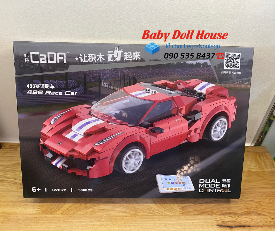 Đồ chơi lắp ráp xe ferrari - lắp xong điều khiển xe chạy từ xa Cada C51072