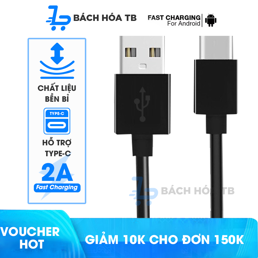 Cáp Sạc Type C Hỗ Trợ Sạc Nhanh Cho Các Dòng Máy Android Hoặc Thiết Bị Dùng Cổng Type C. Cáp Truyền Dữ Liệu. Dây Sạc SS Type C