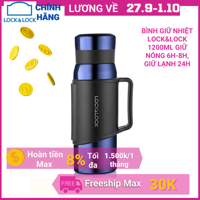 Bình giữ nhiệt có tay cầm Lock&Lock LHC6380FU 1200ml