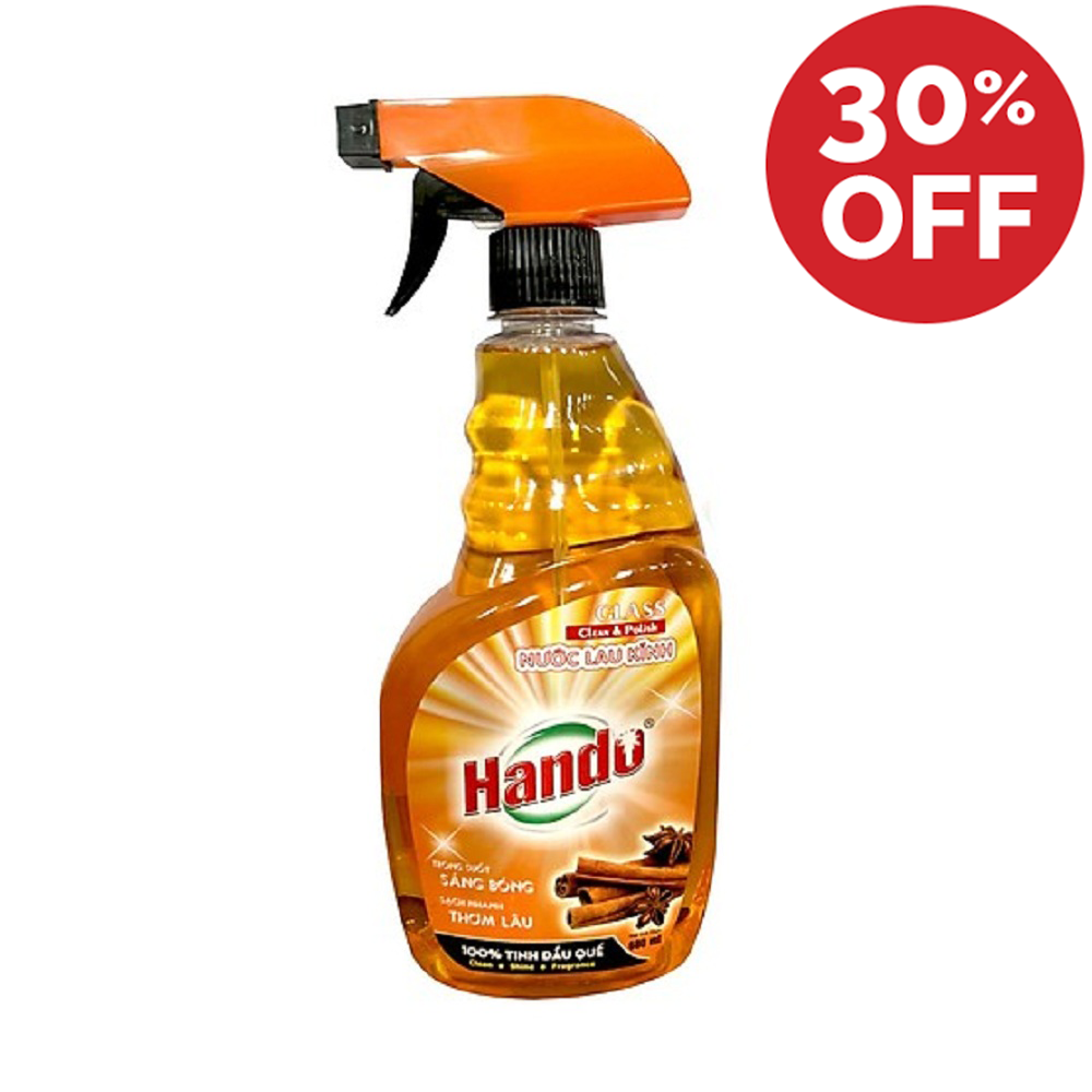 Nước lau kính sáng bóng sạch an toàn Hando 680ml Hương Quế MSS106