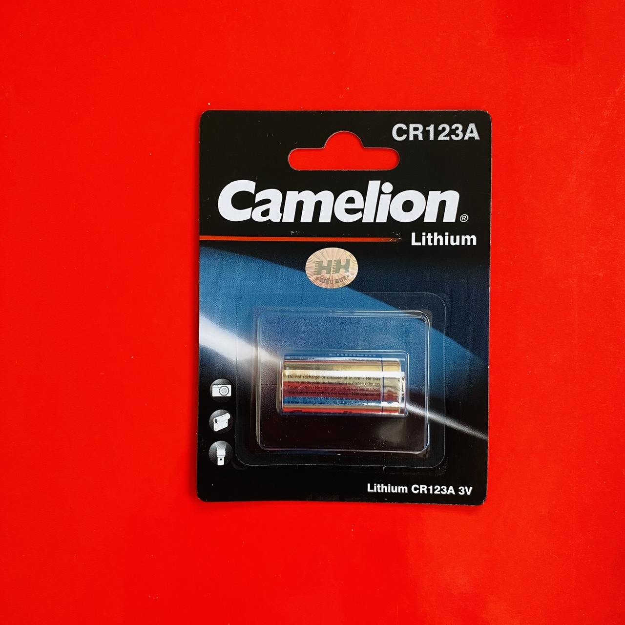 Pin cr123 camelion lithium 3v vỉ 1 viên