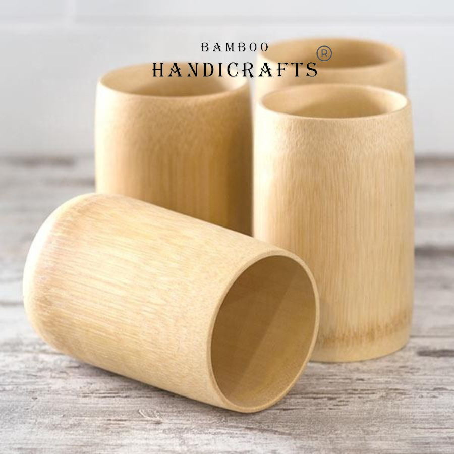 Cốc/ly tre Bamboo Handicrafts - Cốc uống nước nhiều size Đường kính 6-7cm - Ly uống nước thân thiện môi trường - Bamboo cups