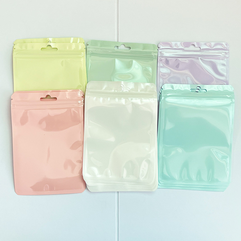 Set 50/100 túi zip đựng đồ màu macaron
