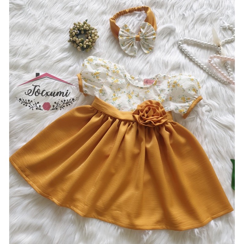 [TẶNG BĂNG ĐÔ] VÁY HOA MAI VÀNG DỊU DÀNG [THIẾT KẾ] - Tocxumi House