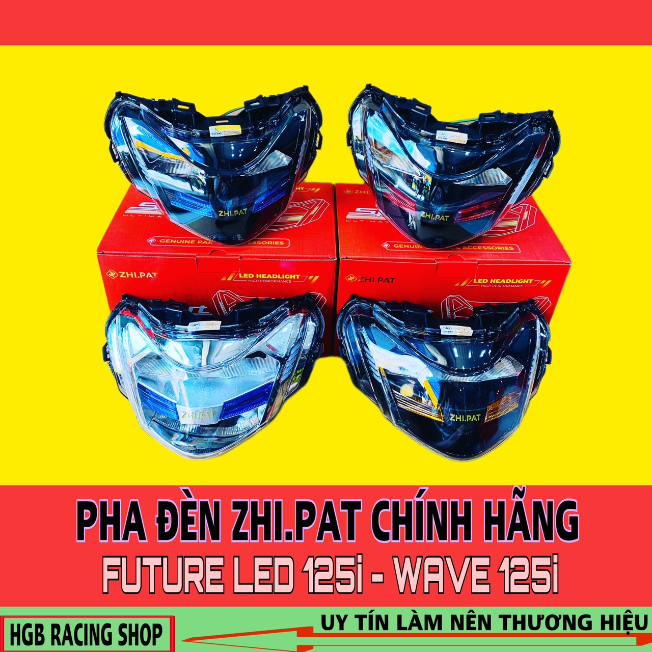 Pha đèn led 2 tầng zinpat dành cho future led - wave 125i