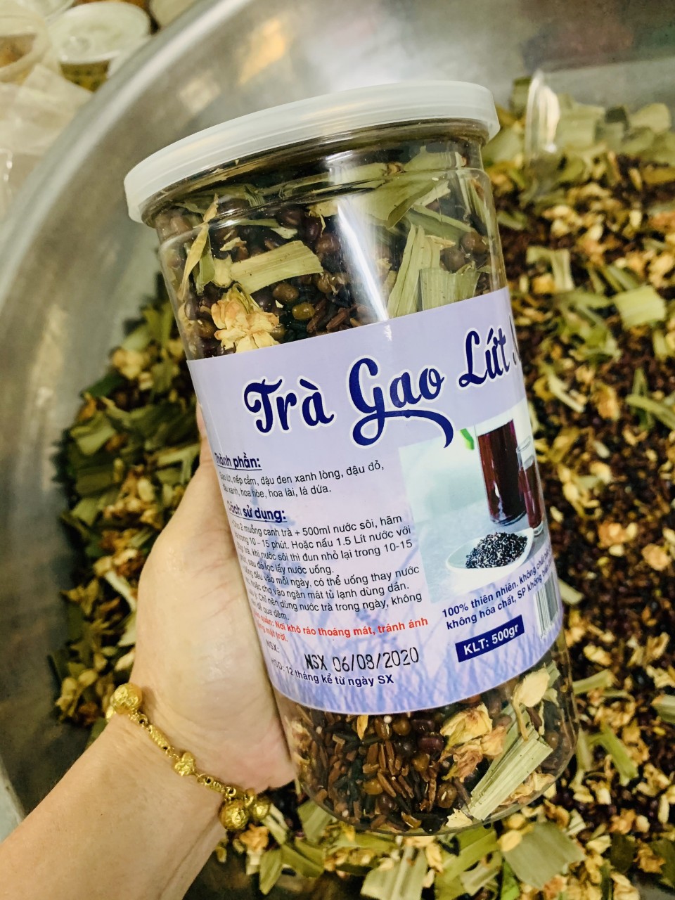 Trà gạo lứt - nếp cẩm giảm cân, mát gan