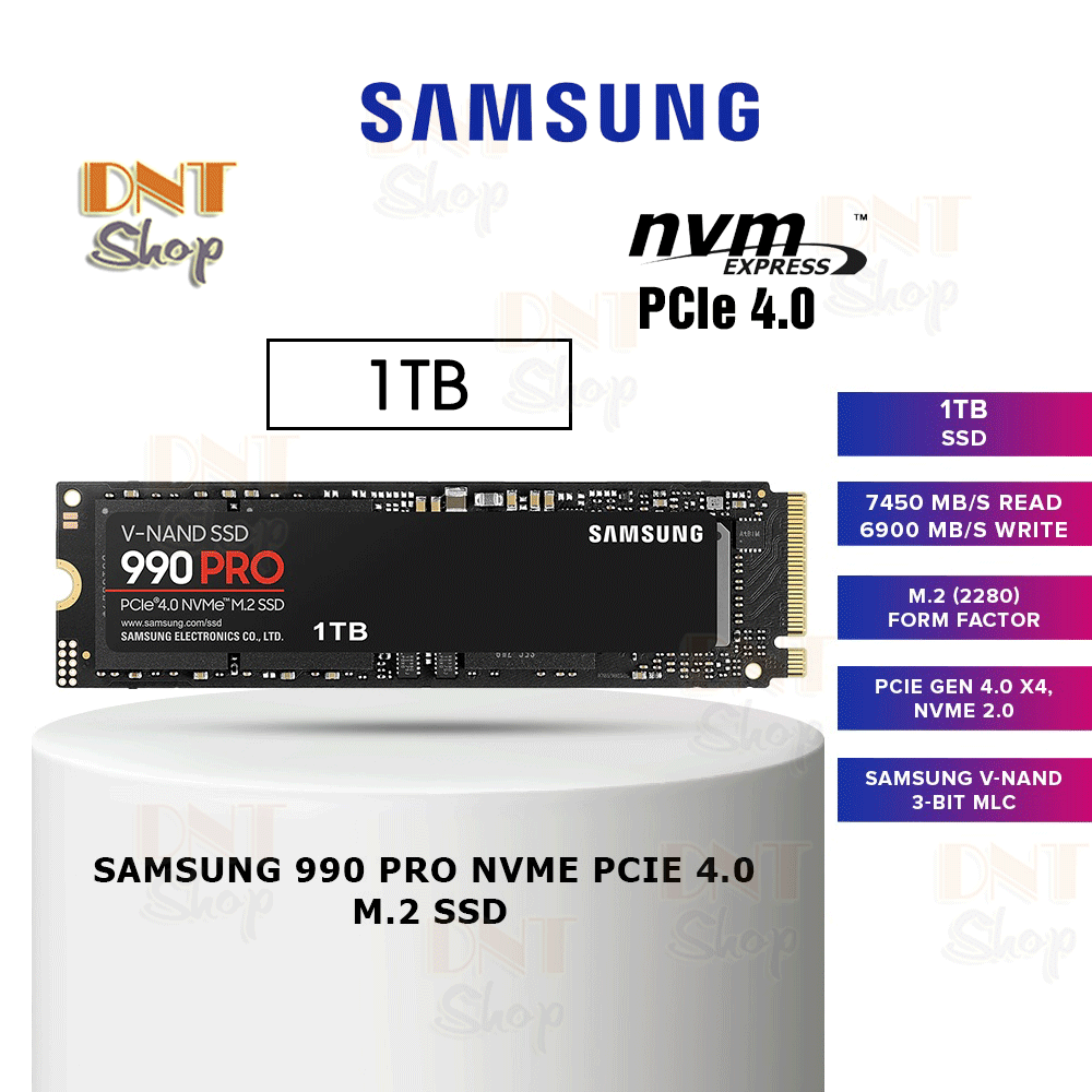 Ổ cứng ssd samsung 990 pro 1tb pcie gen 4.0 x4 nvme v-nand m.2 2280 - bh 5 năm