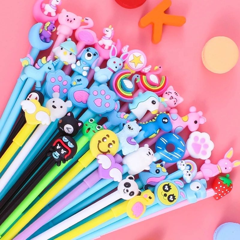 Bút mực nước, set 20 cây bút hình thú màu sắc dễ thương