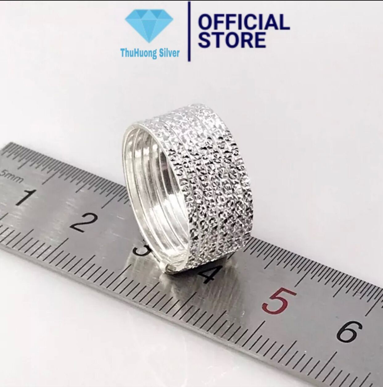 Nhẫn tuần nữ chuẩn bạc ta sáng đẹp - thj silver