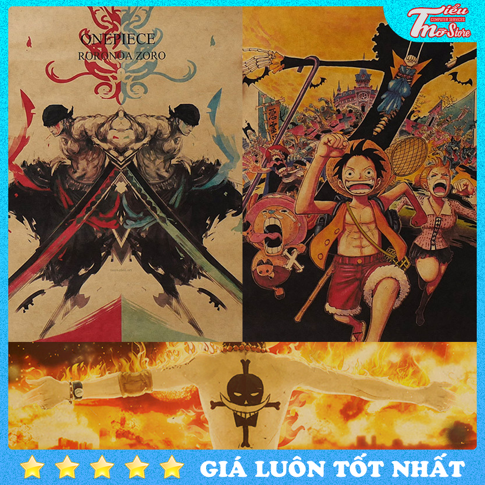 Poster One Piece băng hải tặc mũ rơm Luffy - Poster One Piece Dán Tường, Truy nã OnePiece