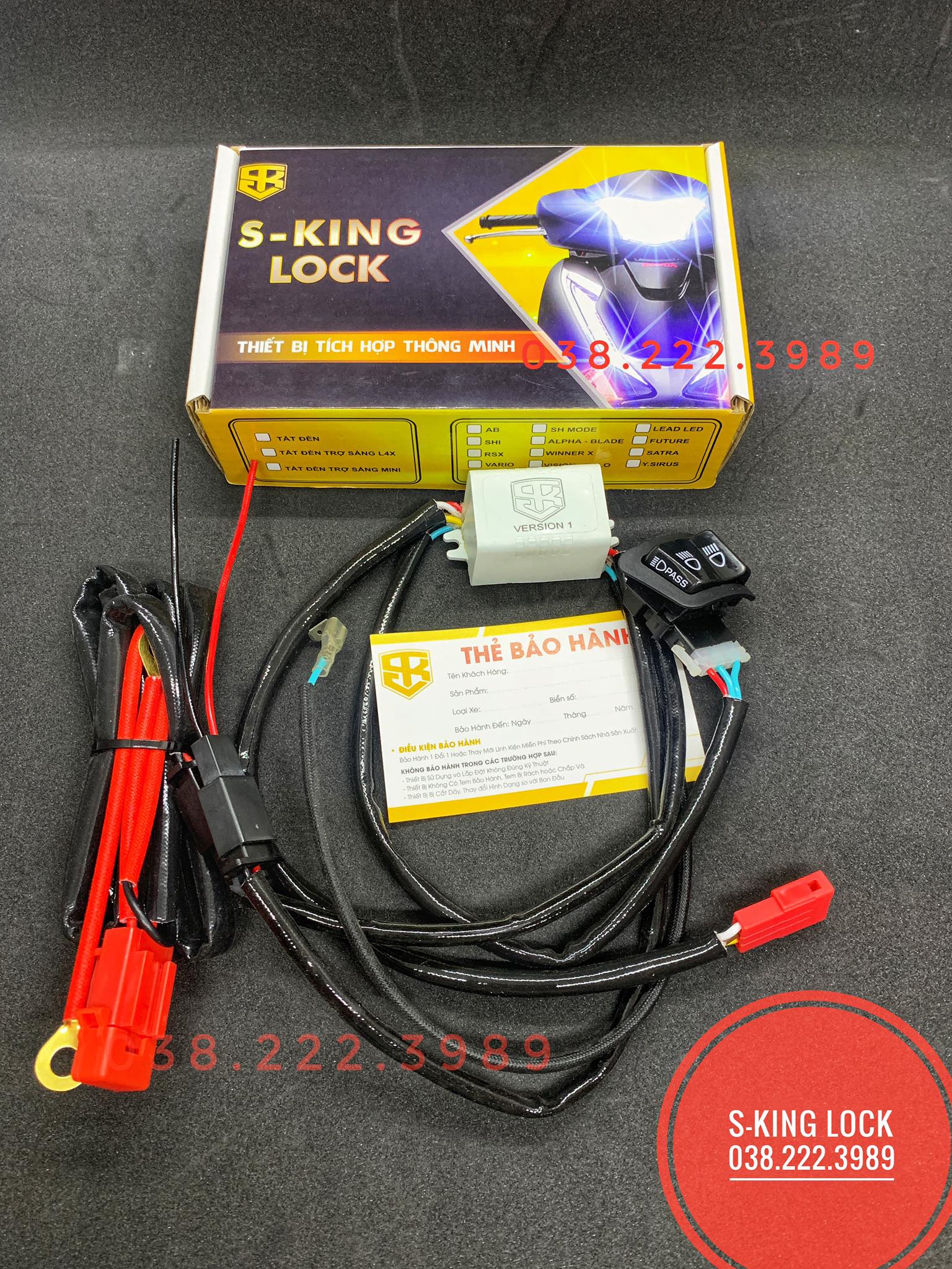 Mạch passing sh trợ sáng l4x cho xe winner v1, winner x | s-king lock mẫu v1.0