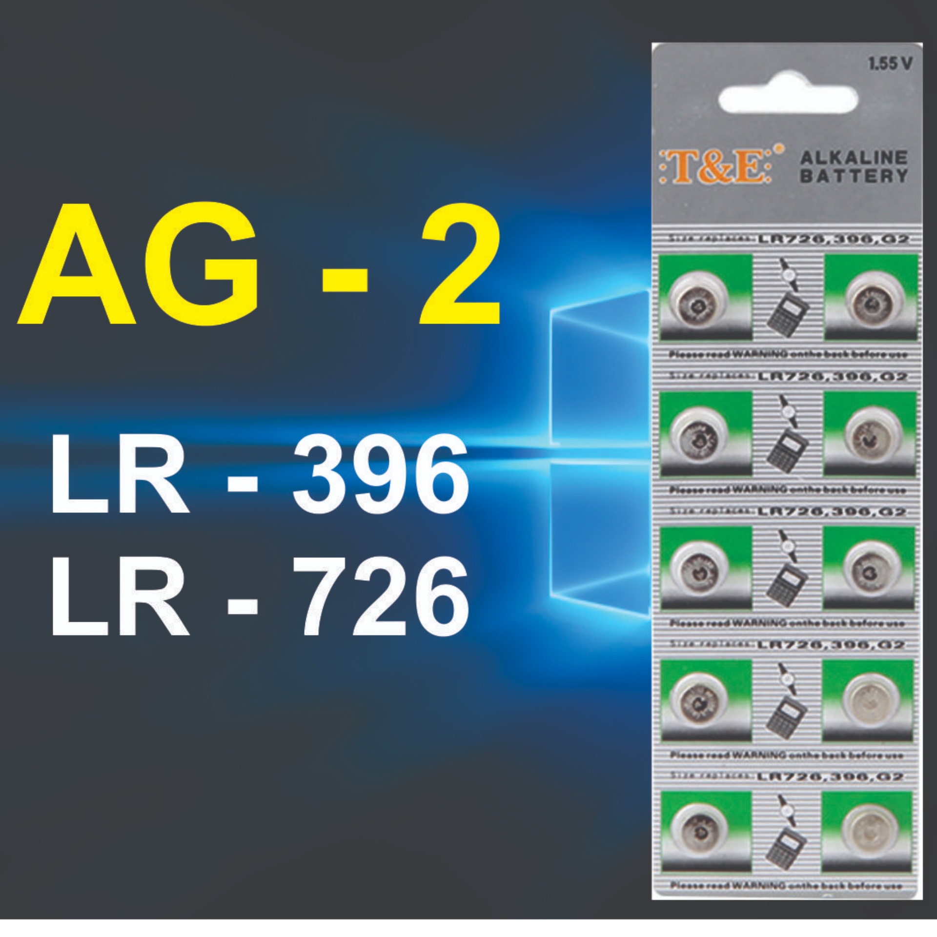 Vĩ 10 viên pin cúc áo - ag - 2