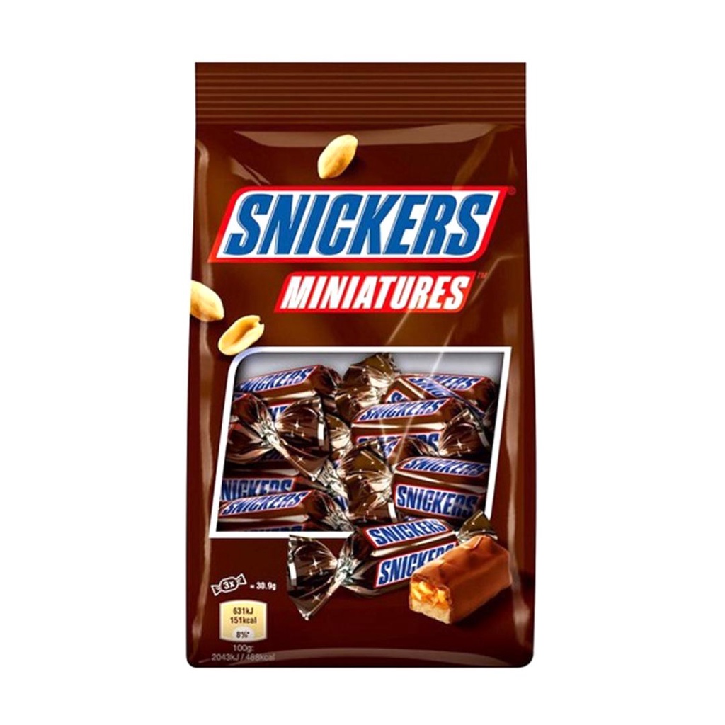 Socola Nhân Caramel Đậu Phộng, Snickers Miniatures