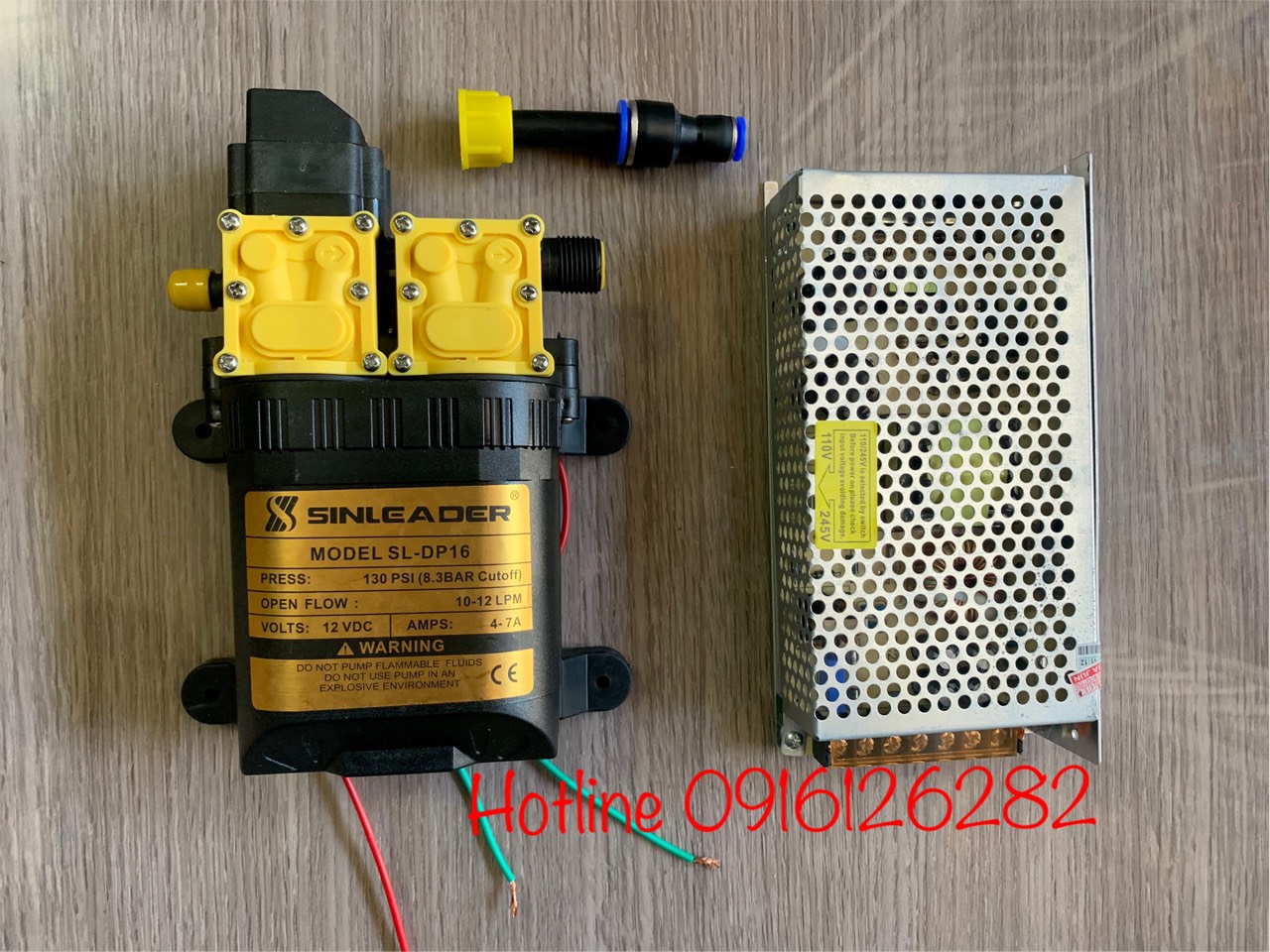 Bộ bơm tăng áp mini SINLEADER kèm nguồn 12V/10A - Hàng cao cấp chính Hãng - Dùng tưới lan, phun sương, rửa xe - bơm đôi Sinleader, bơm tăng áp, bộ đổi nguồn