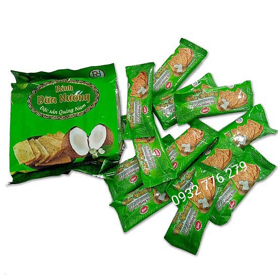 Bánh dừa nướng Phúc Đạt 180g - đặc sản Quảng Nam - Giòn - Thơm - Ngon - đồ ăn vặt - bánh kẹo ăn vặt - bách hóa online uy tín - ăn vặt