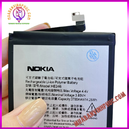Pin nokia 7 plus / he346,dung lượng 3700mah / bảo hành 12 tháng - mbvp.com