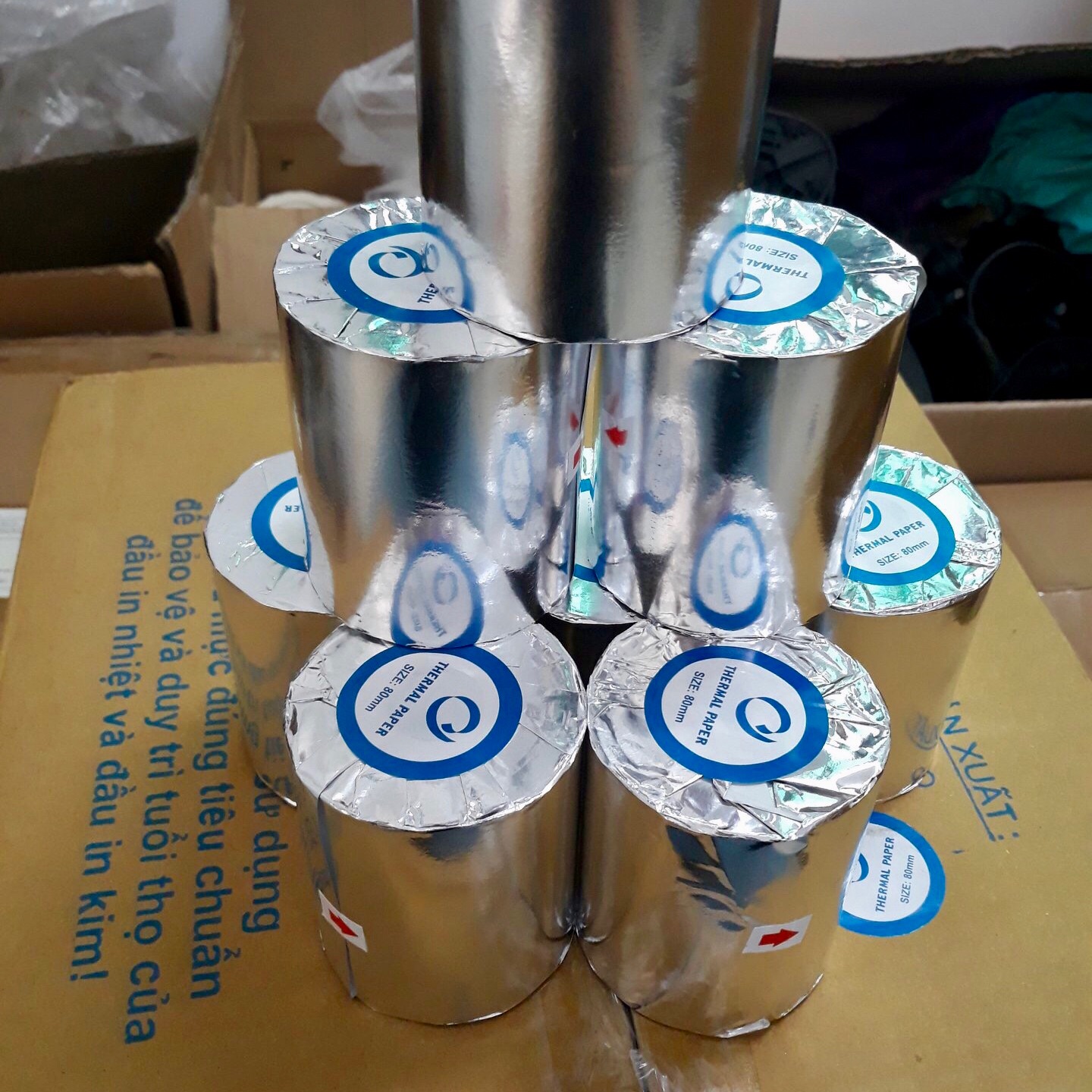 [HCM]Combo 50c giấy in hoá đơn K80x65 - giấy in bill - giấy in nhiệt Khổ 80x65mm