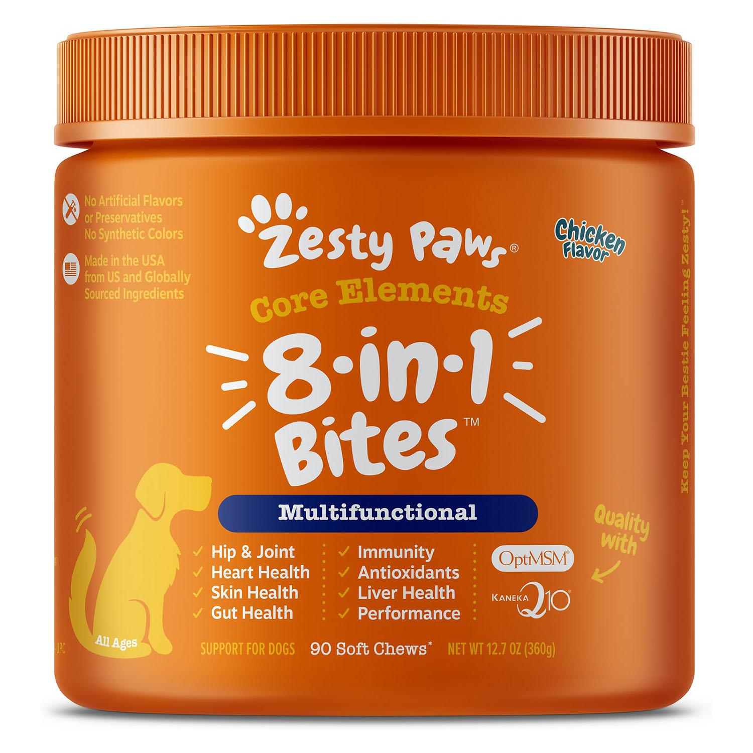 ZESTY PAWS Salmon Bites Salmon Flavored Soft Chews Skin