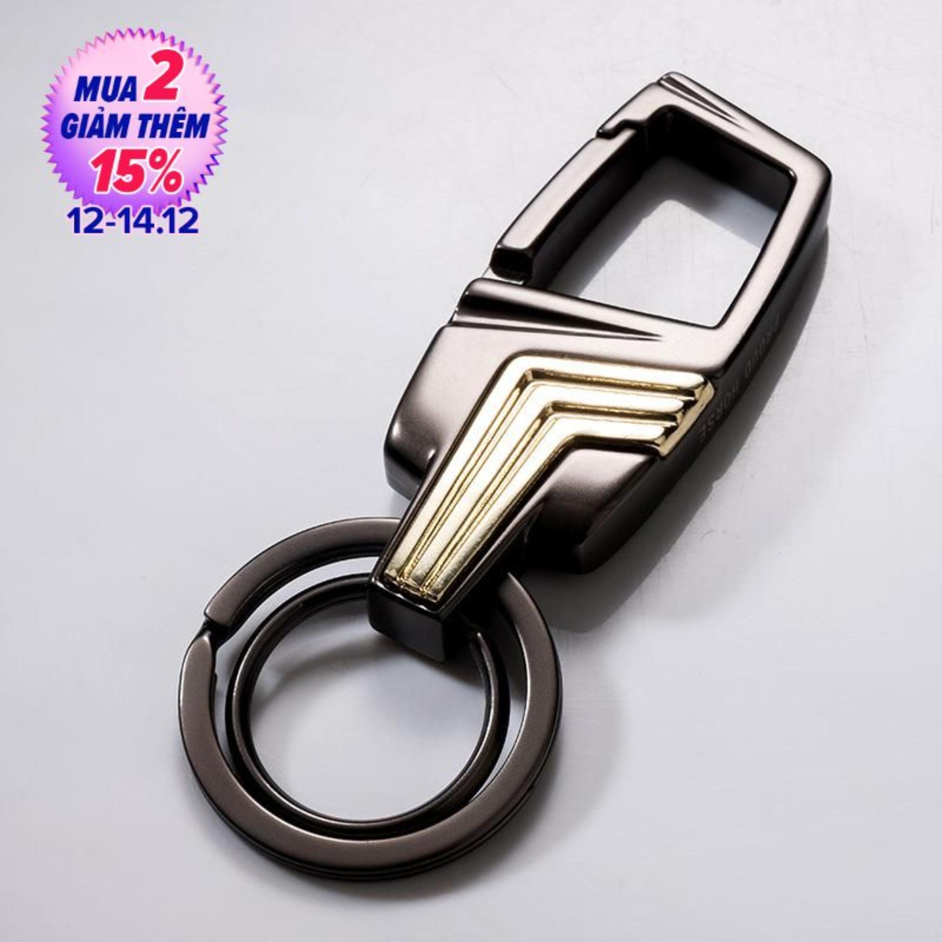 Móc khóa PROUD HORSE M098 - Móc Khóa Gài Thắt Lưng Cao Cấp Móc Khóa Thép Móc Khóa Ô Tô Xe Máy - Đen