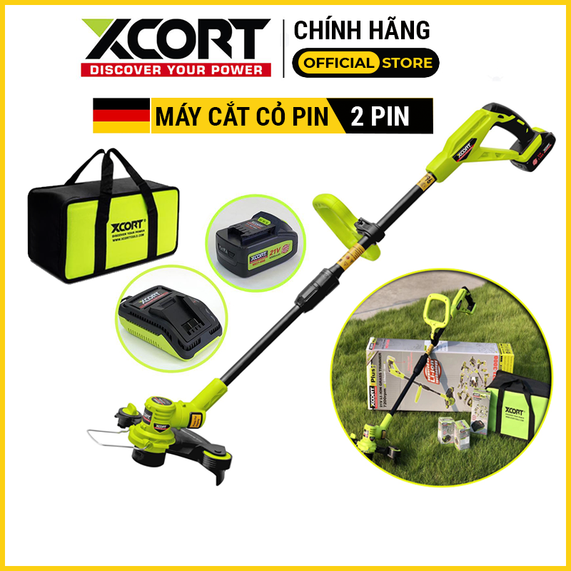 MÁY CẮT CỎ-MÁY CẮT CỎ DÙNG PIN 20/21V CHÍNH HÃNG XCORT