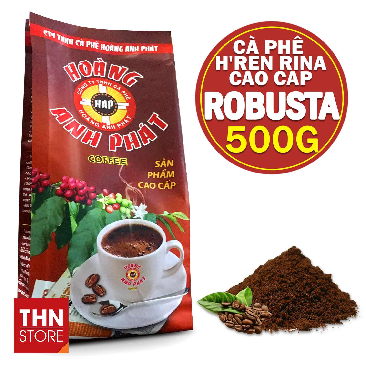 Cà Phê Pha Phin Thơm Ngon Hoàng Anh Phát H’REN Loại Cao Cấp Gói 500g