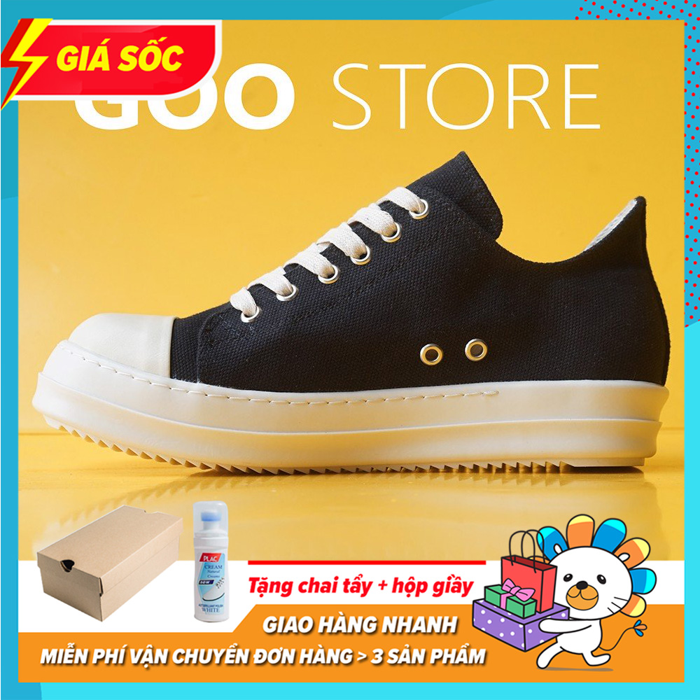 Giày Sneaker Nam Nữ R.O Rick Owen Đế Thơm Vani Cao Cổ