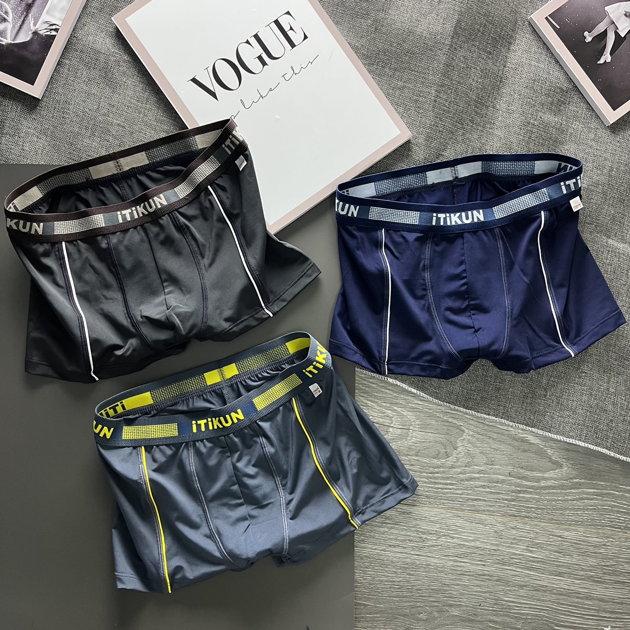 Combo 5 quần lót nam thun lạnh itikun, quần sịp đùi nam itikun