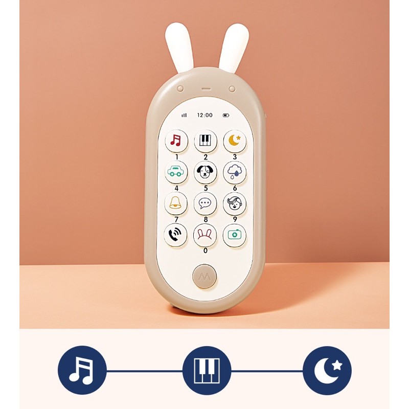 Đồ chơi Điện thoại di động Baby Rabbit nhiều âm thanh Haave Bricks