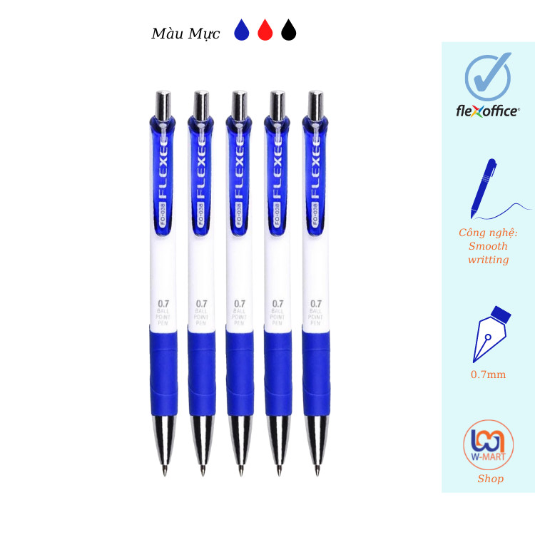 Combo 20 bút bi thiên long fo-038, mực xanh