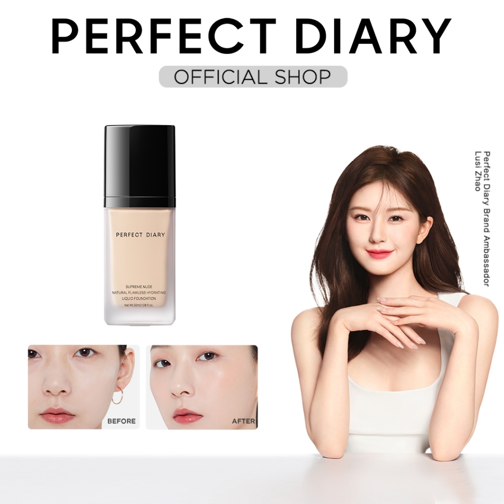 Kem nền Perfect Diary dạng lỏng tự nhiên với lớp che phủ cao 10 tông màu tuỳ chọn 30ml