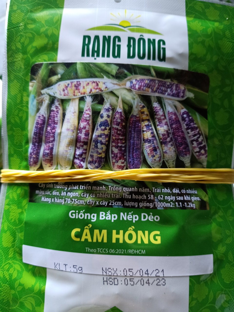 Hạt giống bắp nếp dẻo cẩm hồng gói 5gr
