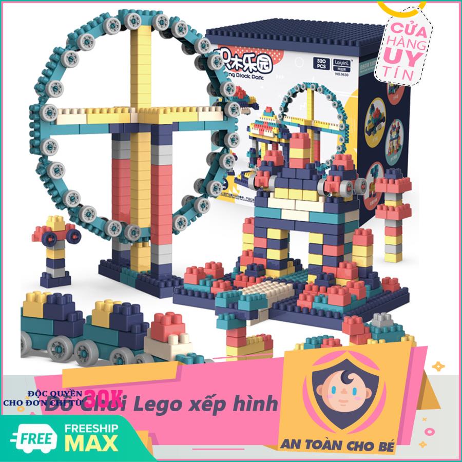 Đồ chơi xếp hình, Bộ xếp hình LEGO 260 chi tiết , 520 chi tiết cho bé -Các mảnh ghép với nhiều kích thước khác nhau giúp bé thoải mái tư duy sáng tạo, Đồ chơi phát triển trí tuệ trẻ, Đồ chơi, Lego, Đồ chơi LEGO