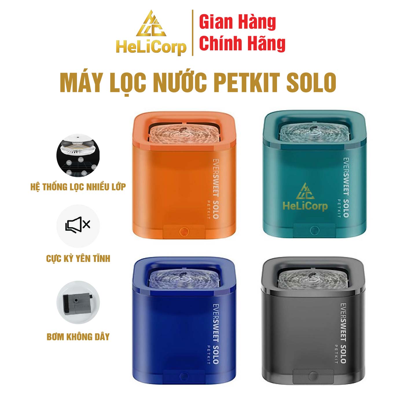 Máy lọc nước, máy uống nước cho chó mèo máy petkit eversweeet solo hàng chính hãng