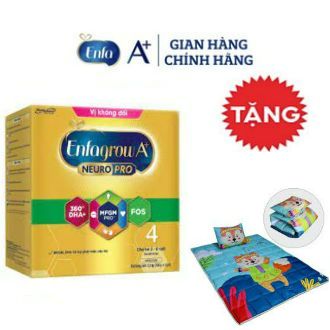 Sữa bột enfa 4 hộp giấy 2kg2 tặng bộ gối nệm nan