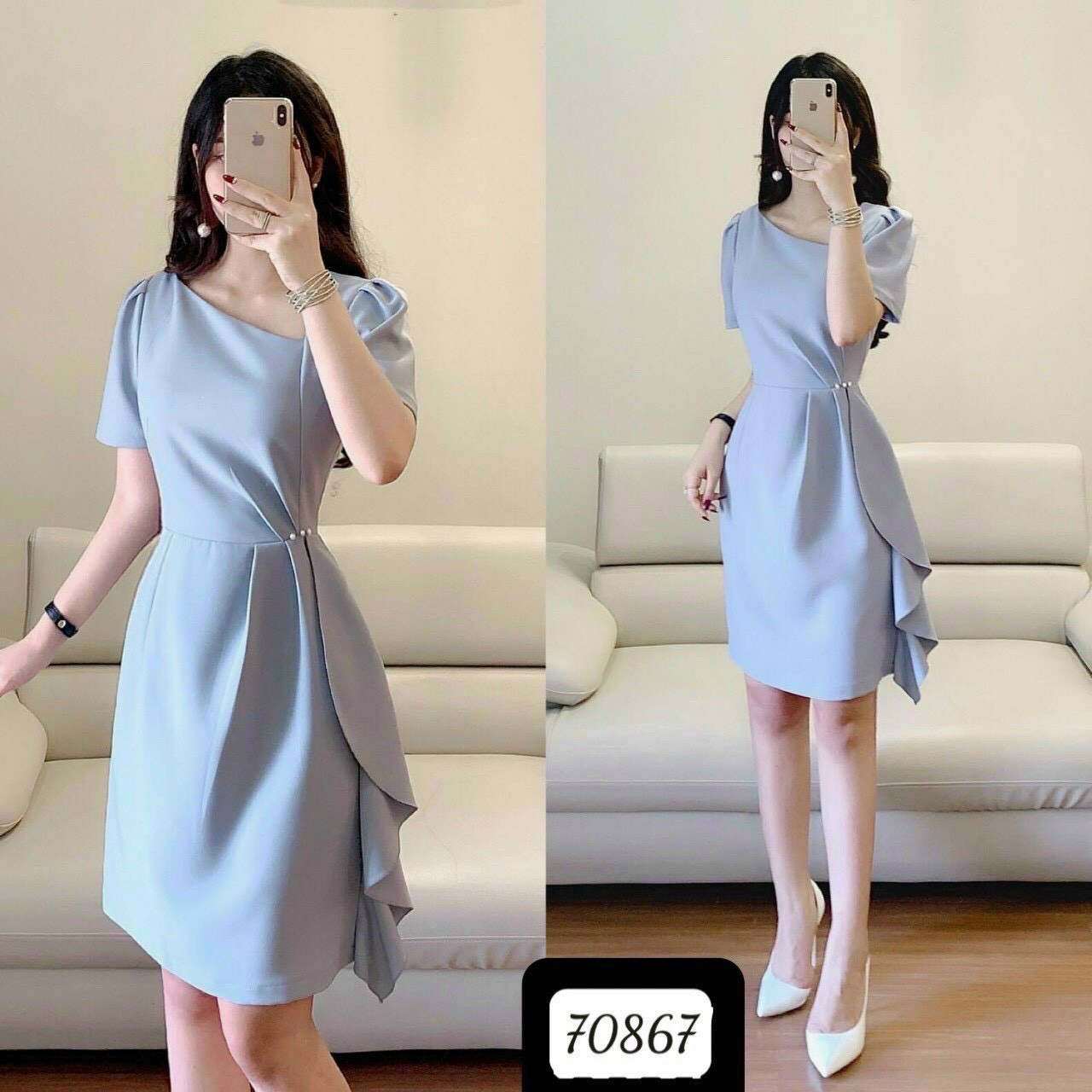 Đầm umi đính cườm thiết kế siêu sang chất liệu cao cấp mềm mịn mát mẻ