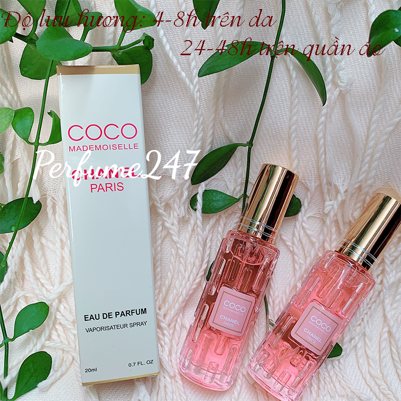 [HCM]COMBO 2 CHAI NƯỚC HOA NỮ MINI 20ML DẠNG XỊT- MÙI COCO HỒNG